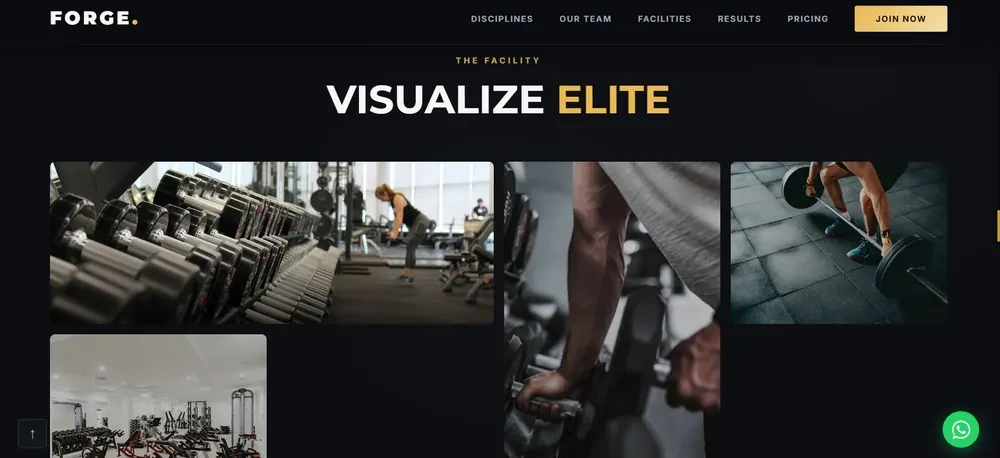 FORGE fitness studio website